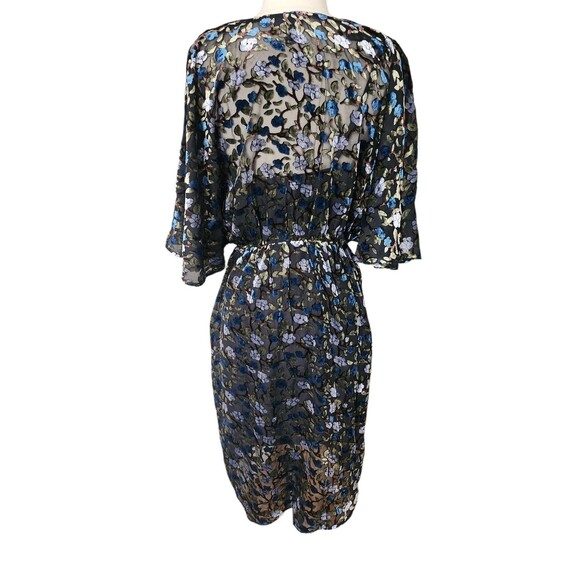 Modcloth Mini Dress Womens Small Whimsigoth Forest Fairy Velvet Flocked Wedding - Picture 4 of 9